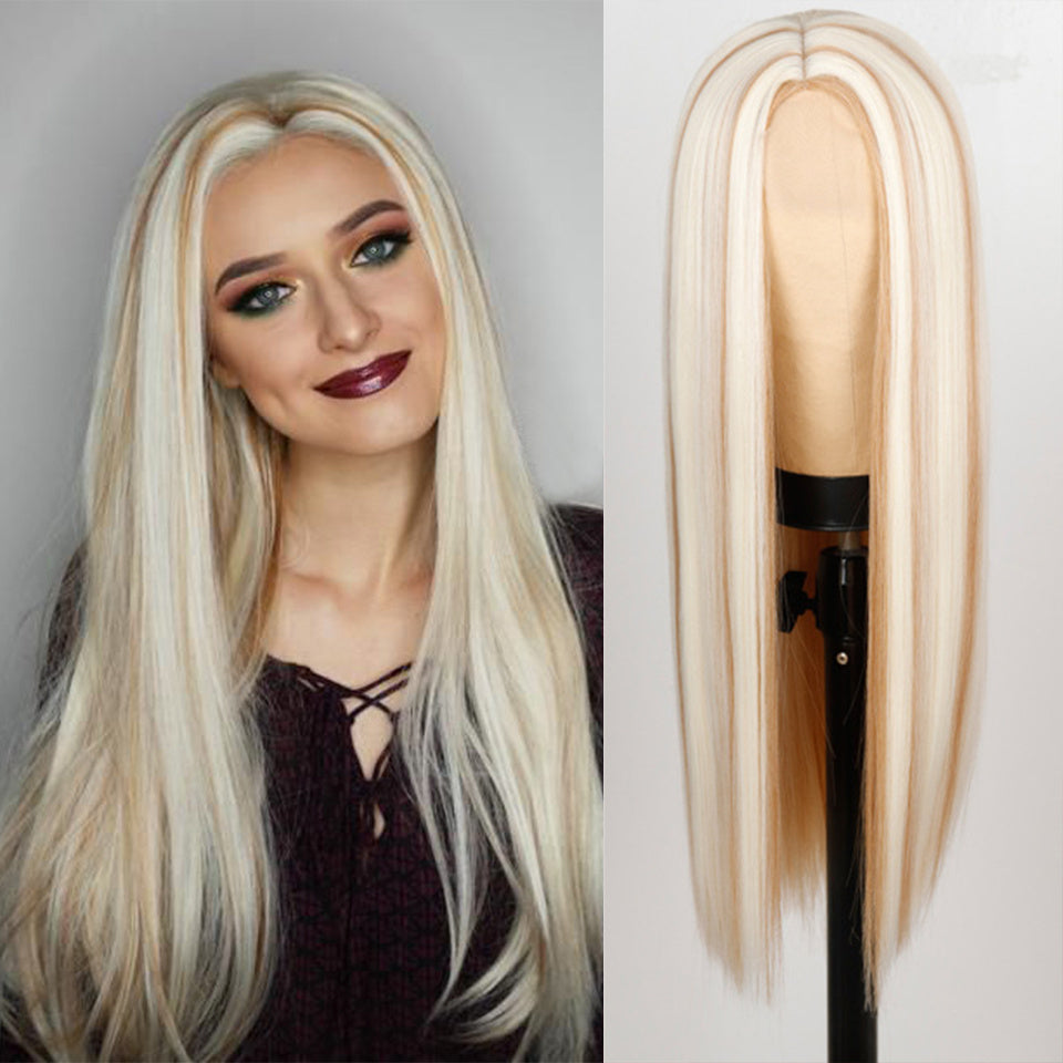 Long Straight Wig with Fade Effect – Smooth Gradient Color & Realistic Texture