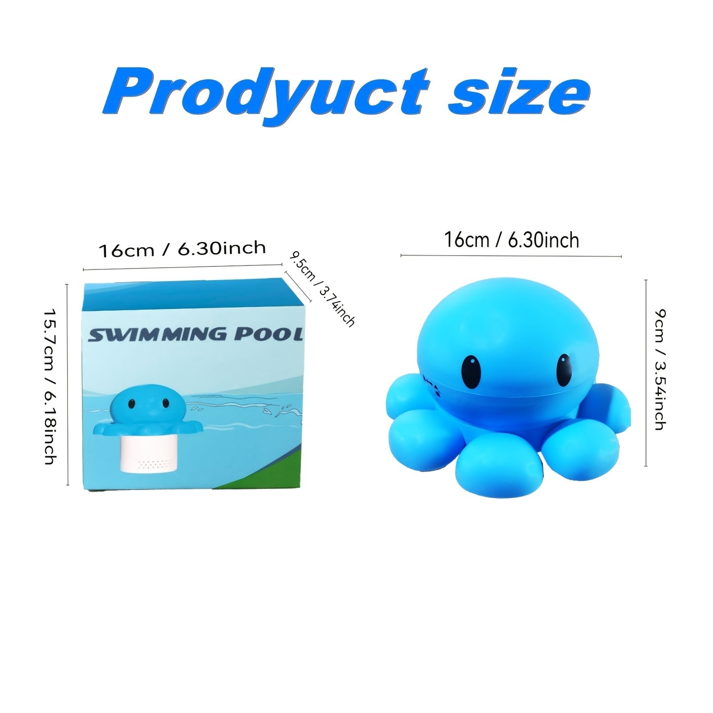 New Blue Octopus Retractable Pool Drop - Automatic Floating Pool Drop For Pools Pool Thrower For Indoor And Outdoor Pool Party Party Gathering Brings A Refreshing Feel To The Pool Party