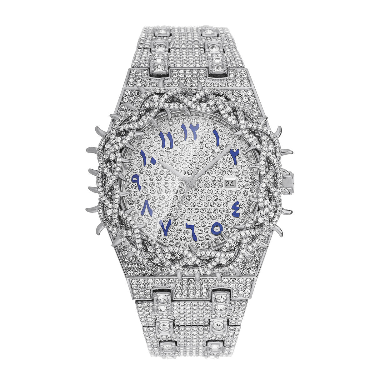 ๐ Crown Iced-Out Watch
