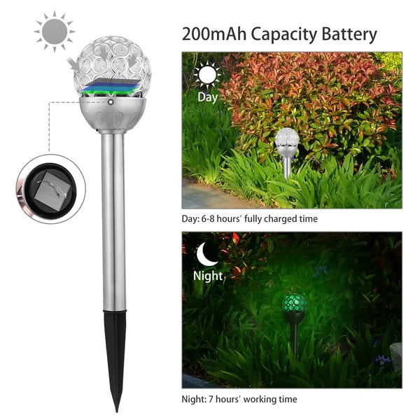 Solarek 3 Pcs Outdoor Solar Lights IP44 Waterproof Ball RGB Light Garden Decor Lamp Landscape Christmas