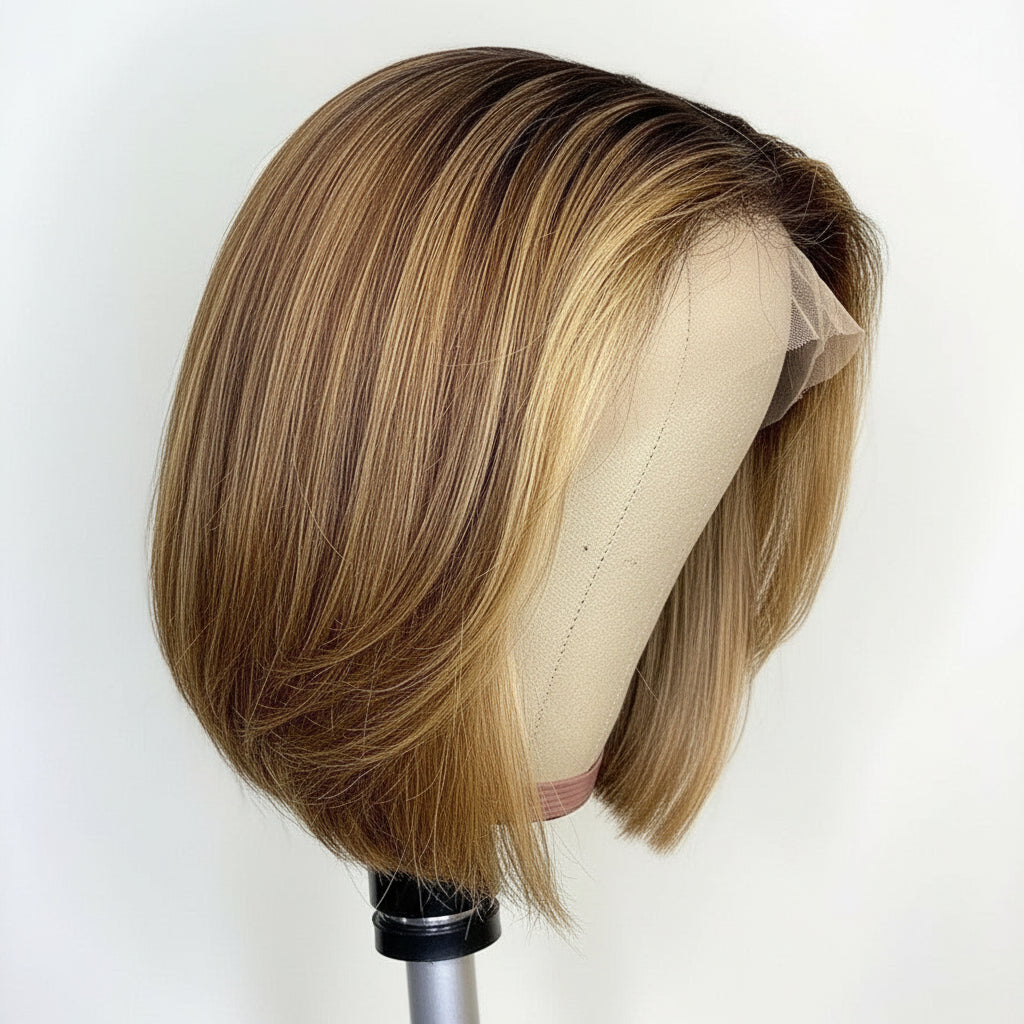 Two-Tone Side Part Wig – Bold Split Color Design for a Modern Edge