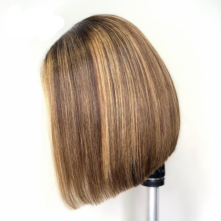 Two-Tone Side Part Wig – Bold Split Color Design for a Modern Edge
