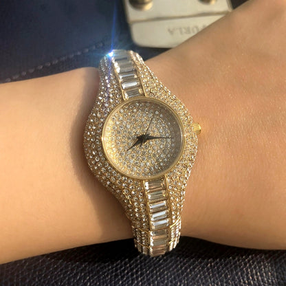 💎 Women’s Iced-Out Glow Watch
