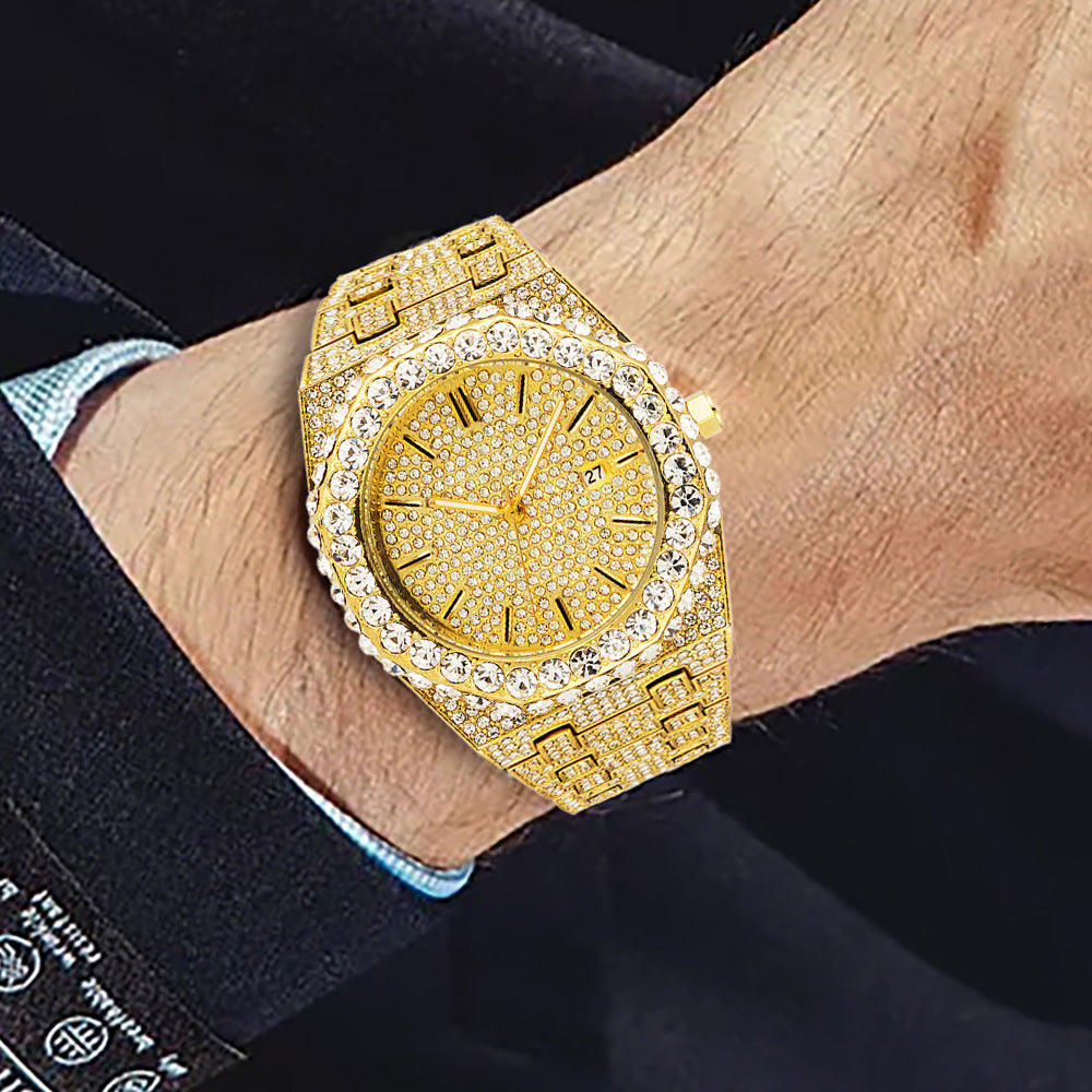 💎 Iced-Out Octagon Watch