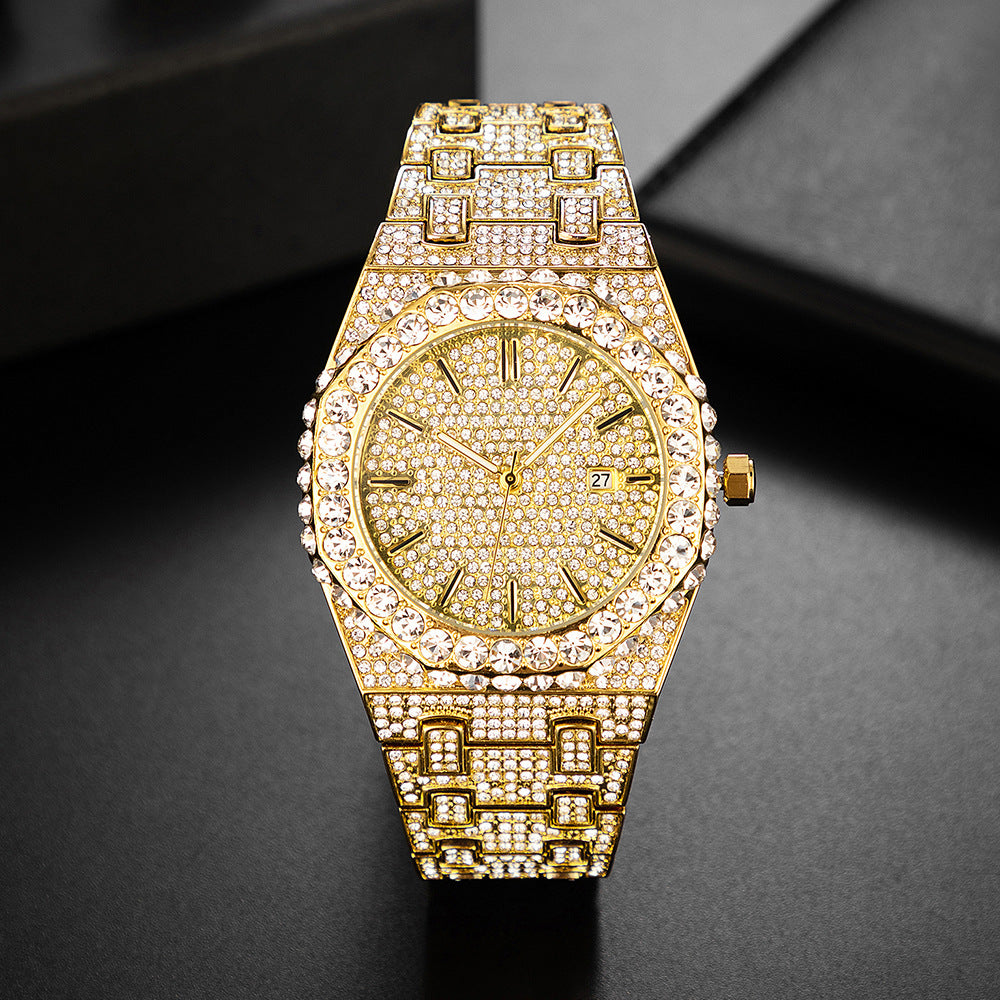 💎 Iced-Out Octagon Watch