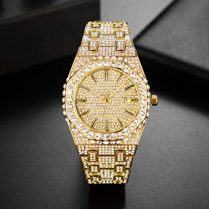 💎 Iced-Out Octagon Watch