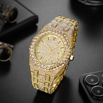 💎 Iced-Out Octagon Watch