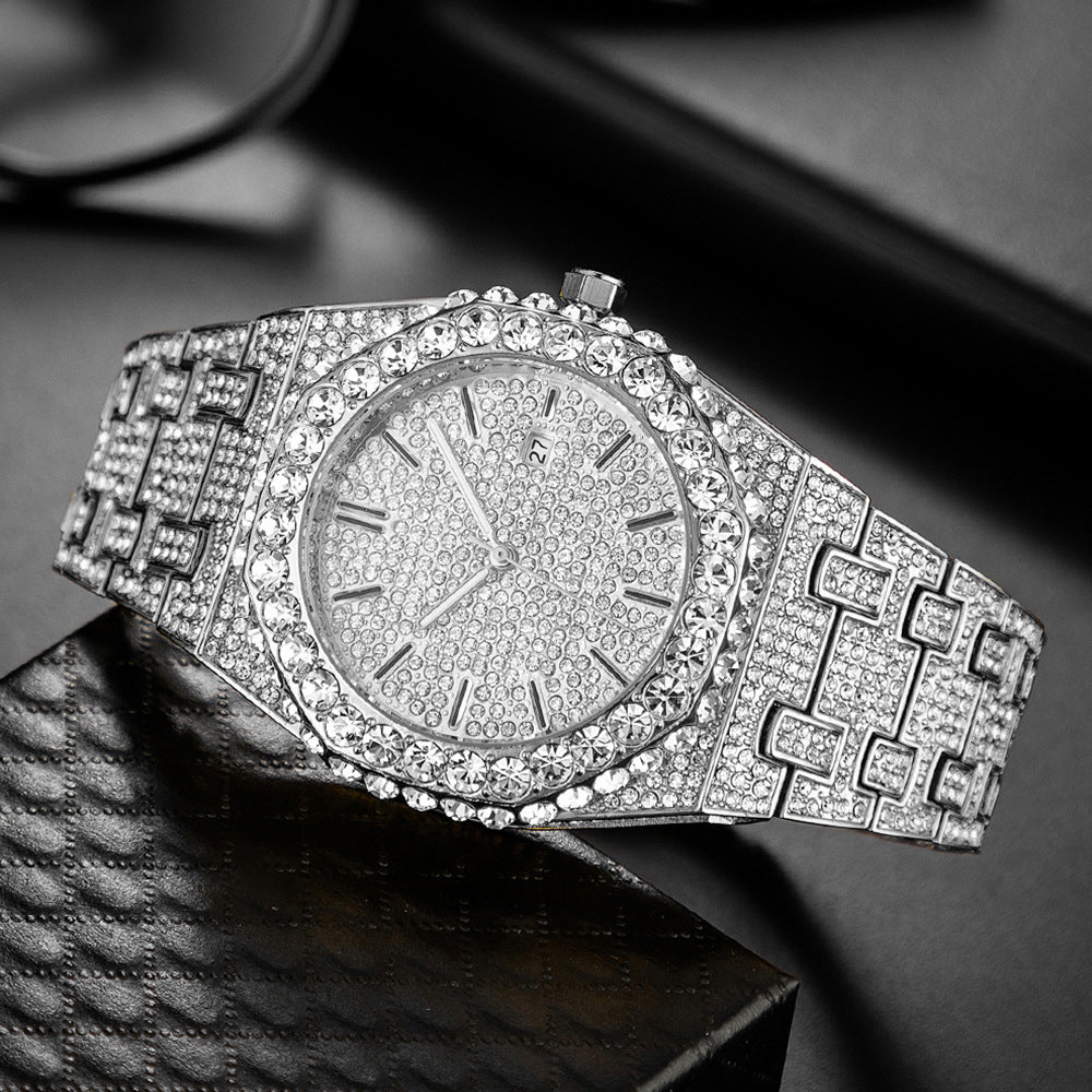 💎 Iced-Out Octagon Watch