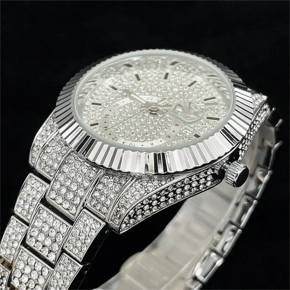 💎 Classic Iced-Out Watch