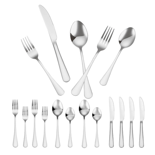 30-Piece Silverware Set Stainless Steel Cutlery Flatware Utensil Kitchen For 6