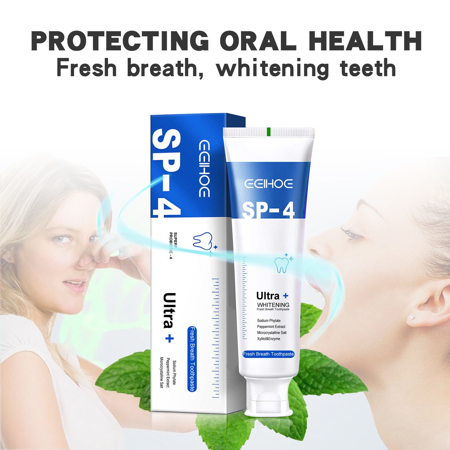 Probiotic Brightening White Toothpaste For Oral Cleaning, Fresh Breath, And Gum Protection