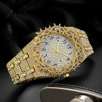 💎 Crown Iced-Out Watch