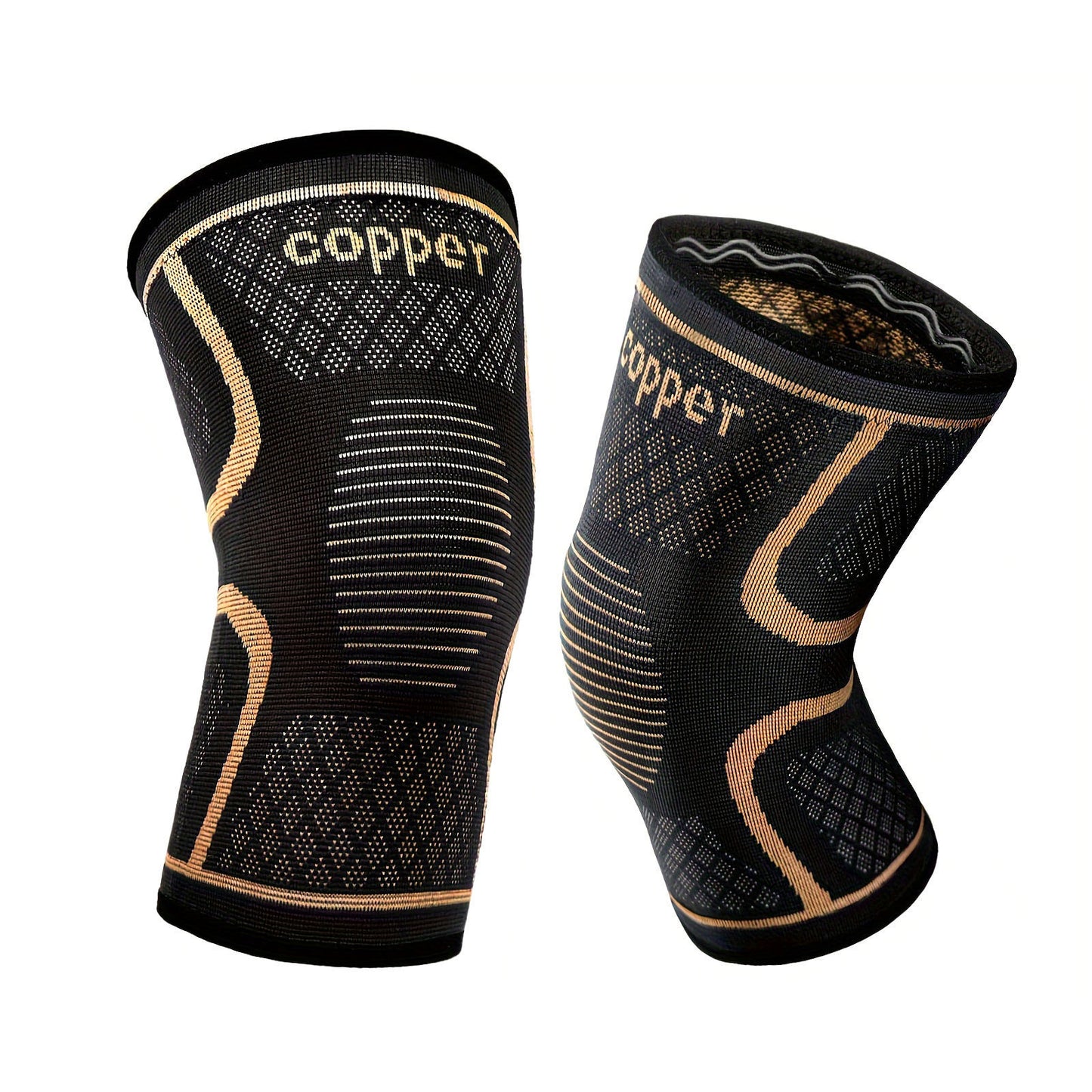 Copper Knee Pads Ultimate Shock-Absorbing Gear For Men & Women Superior Knee Support For Sports Yoga Fitness Basketball