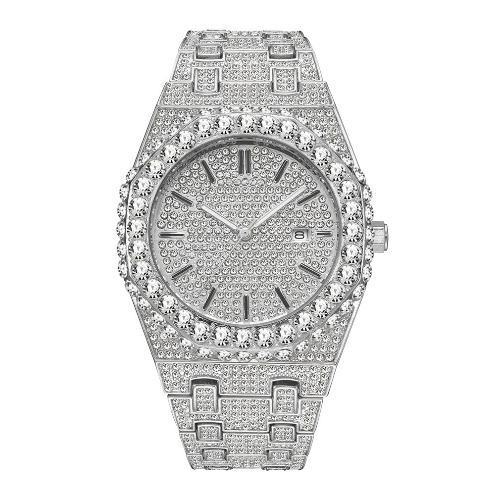 💎 Iced-Out Octagon Watch