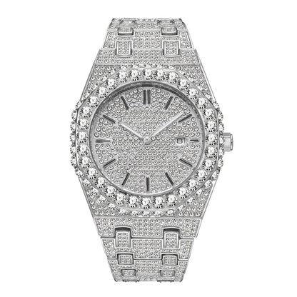 💎 Iced-Out Octagon Watch