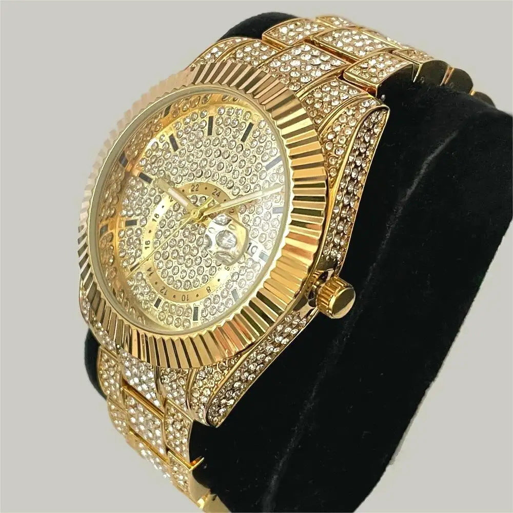 💎 Classic Iced-Out Watch
