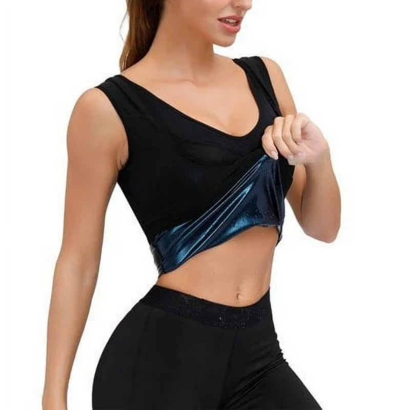 Sauna Shirt For Men Women Weight Loss Sweat Vest Suit Waist Trainer Shaper Slimming Workout Shapewear Tanks Fat Burner Shapewear