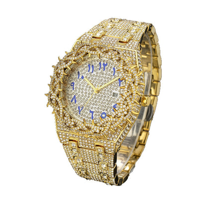 💎 Crown Iced-Out Watch