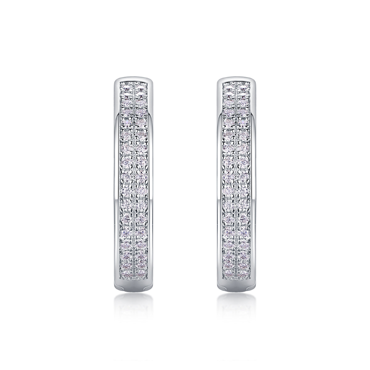 Firefly Light - Moissanite S925 Sterling Silver Earrings With Platinum-plated Stud Earrings, Fashionable, Trendy And Affordable Diamond Jewelry