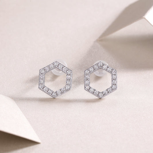 Empowering The Future - Fashionable, Trendy And Affordable Jewelry With Moissanite S925 Sterling Silver And Platinum-plated Stud Earrings