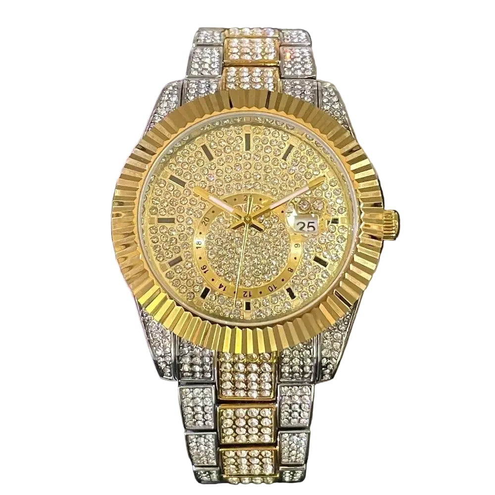 💎 Classic Iced-Out Watch