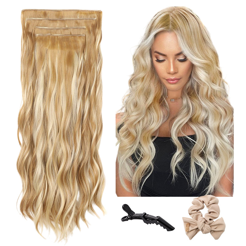 Holdbalance Clip In Hair Extensions Long Straight Wavy Synthetic Hairpiece,Natural & Soft Hair &Blends Well Hair Extension, Daily Use, Party Use Best Everyday Fashion Accessories