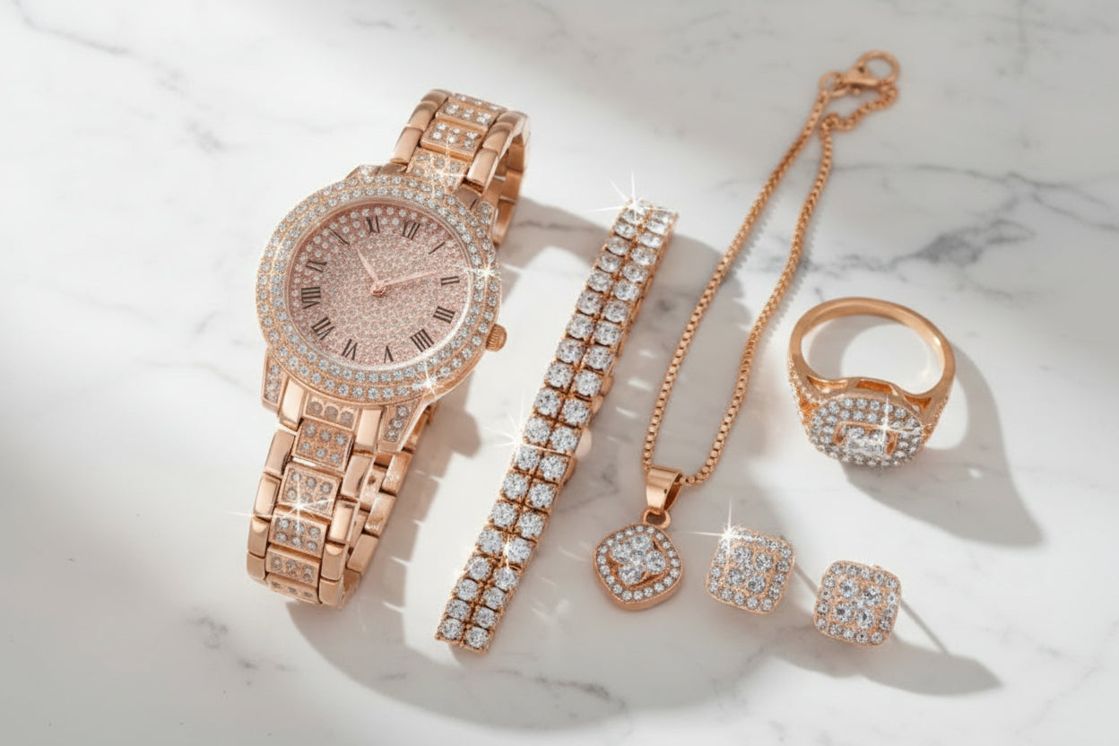 💎 5-Piece Roman Watch Set