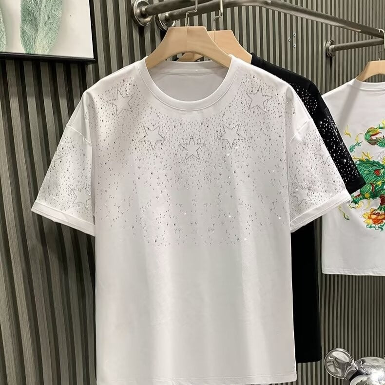 Starry Sky Short Sleeve Men's T-Shirt Casual Summer Style