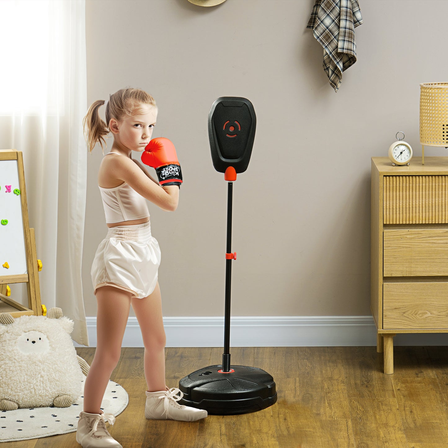Punching Bag for Kids w/ Stand & Boxing Gloves