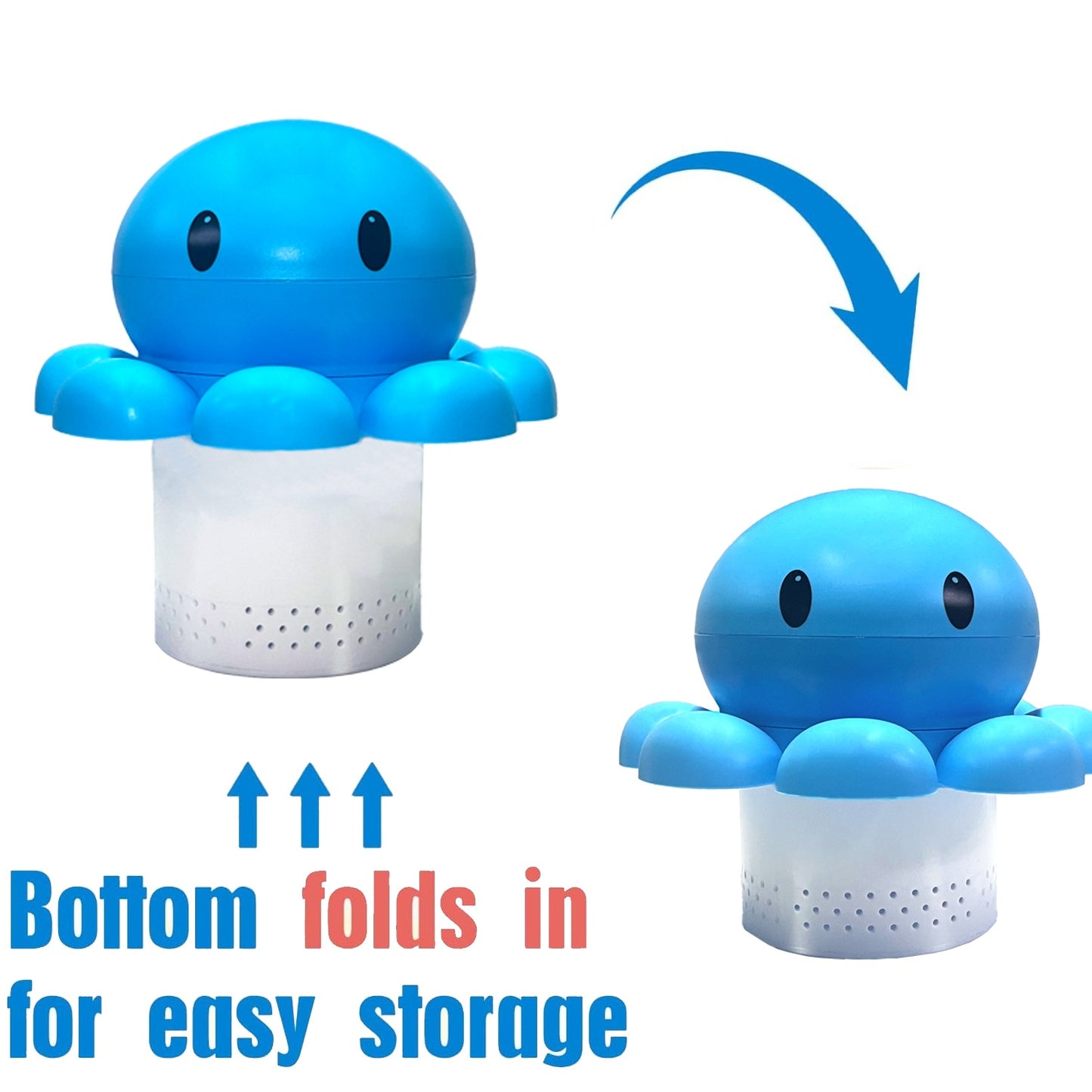 New Blue Octopus Retractable Pool Drop - Automatic Floating Pool Drop For Pools Pool Thrower For Indoor And Outdoor Pool Party Party Gathering Brings A Refreshing Feel To The Pool Party