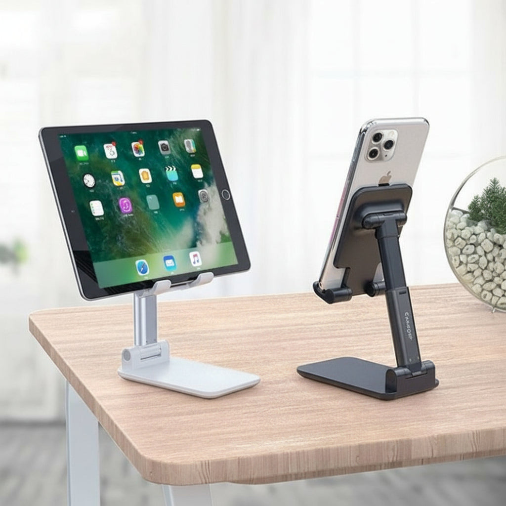 Metal Desktop Tablet Holder Table Cell Foldable Extend Support Desk Mobile Phone Holder Stand For iPhone iPad Adjustable