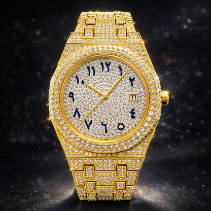 💎 Heavy Iced-Out Hip Hop Watch