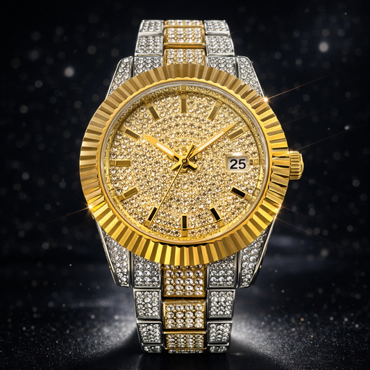 💎 Classic Iced-Out Watch