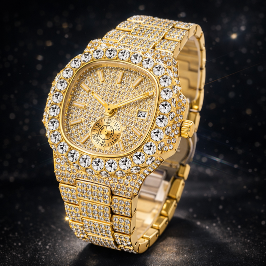 💎 Diamond Iced Square Watch