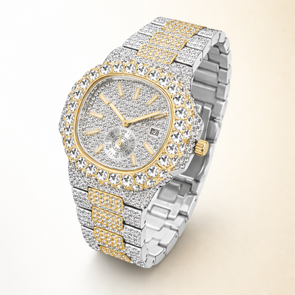 💎 Diamond Iced Square Watch