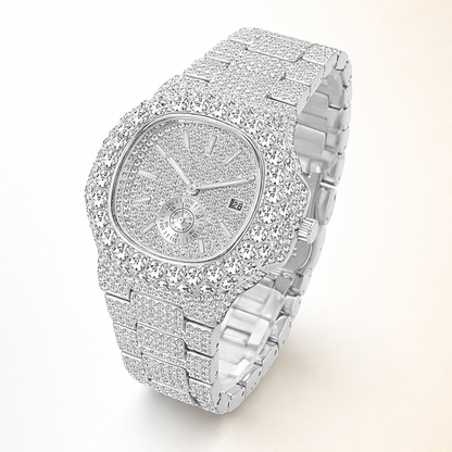 💎 Diamond Iced Square Watch