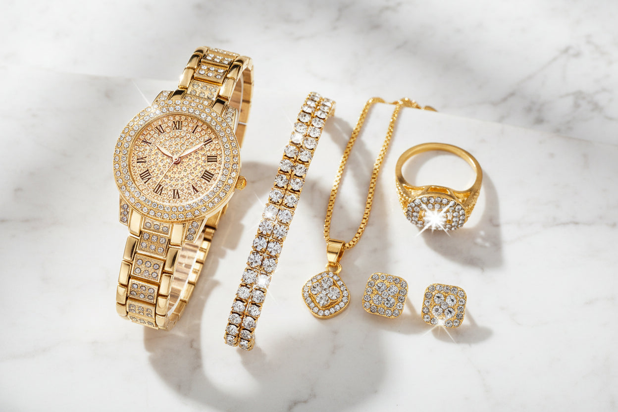 💎 5-Piece Roman Watch Set