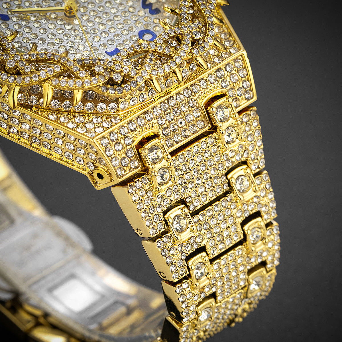 💎 Crown Iced-Out Watch
