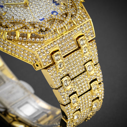 💎 Crown Iced-Out Watch