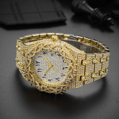 💎 Crown Iced-Out Watch
