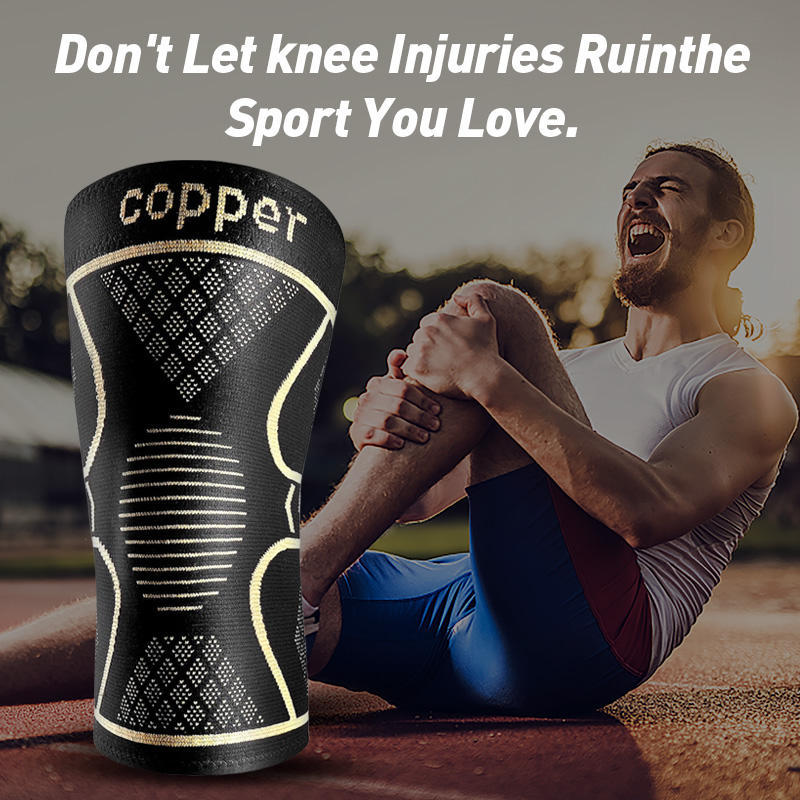 Copper Knee Pads Ultimate Shock-Absorbing Gear For Men & Women Superior Knee Support For Sports Yoga Fitness Basketball