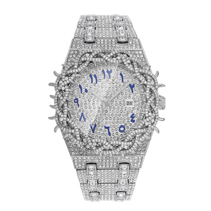 💎 Crown Iced-Out Watch