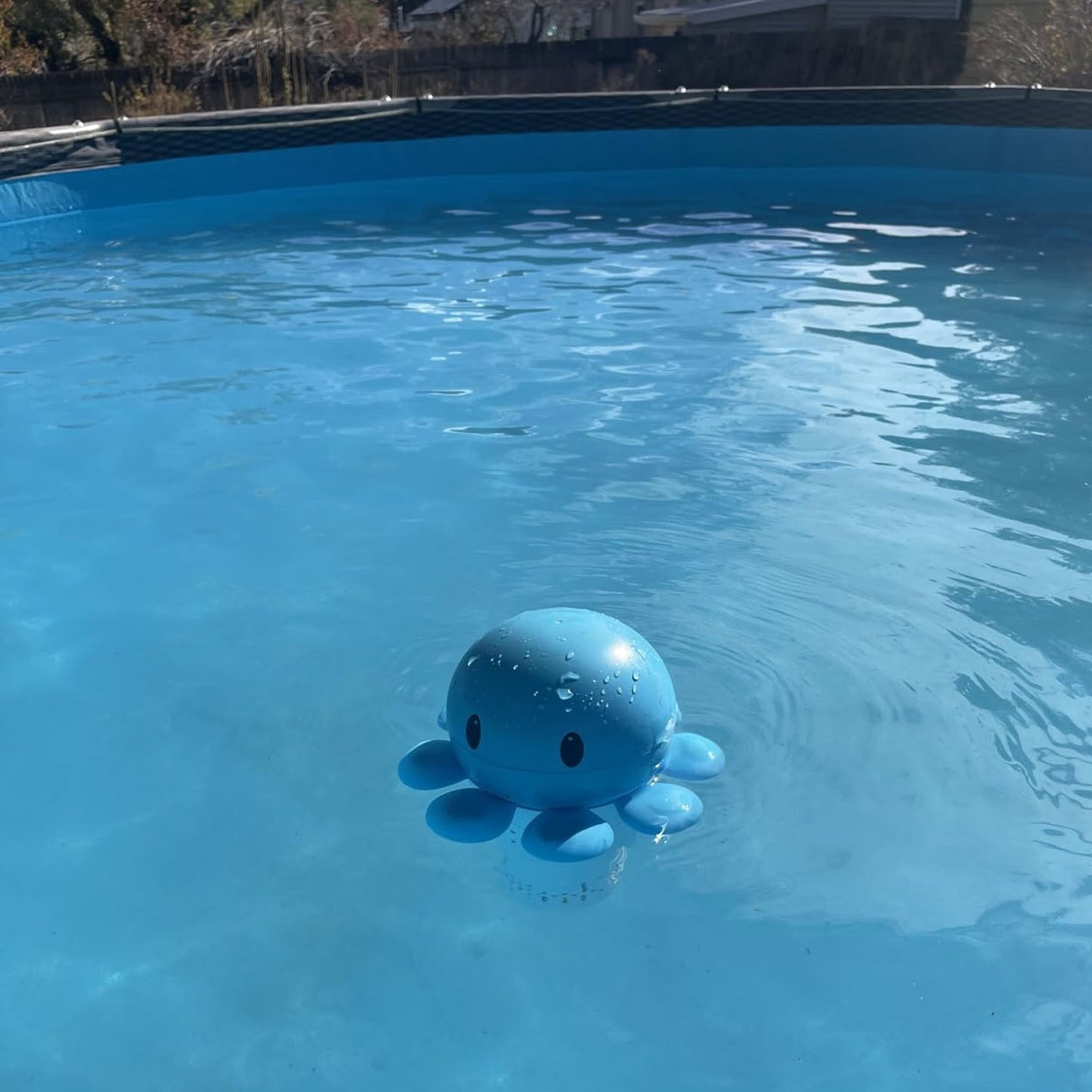 New Blue Octopus Retractable Pool Drop - Automatic Floating Pool Drop For Pools Pool Thrower For Indoor And Outdoor Pool Party Party Gathering Brings A Refreshing Feel To The Pool Party