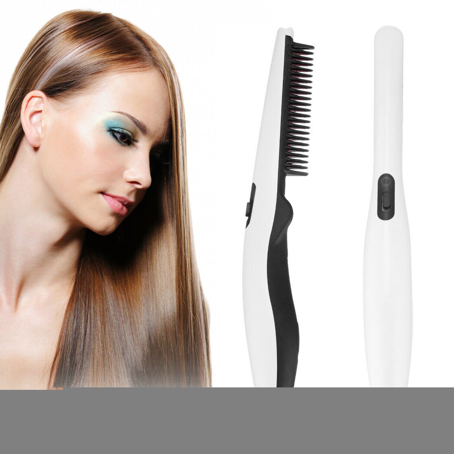 Negative Ion Hair Straightener Styling Comb Hot Comb Press Beard Brush For Men and Women