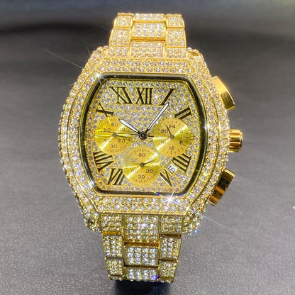 💎 Oversized Iced-Out Statement Watch