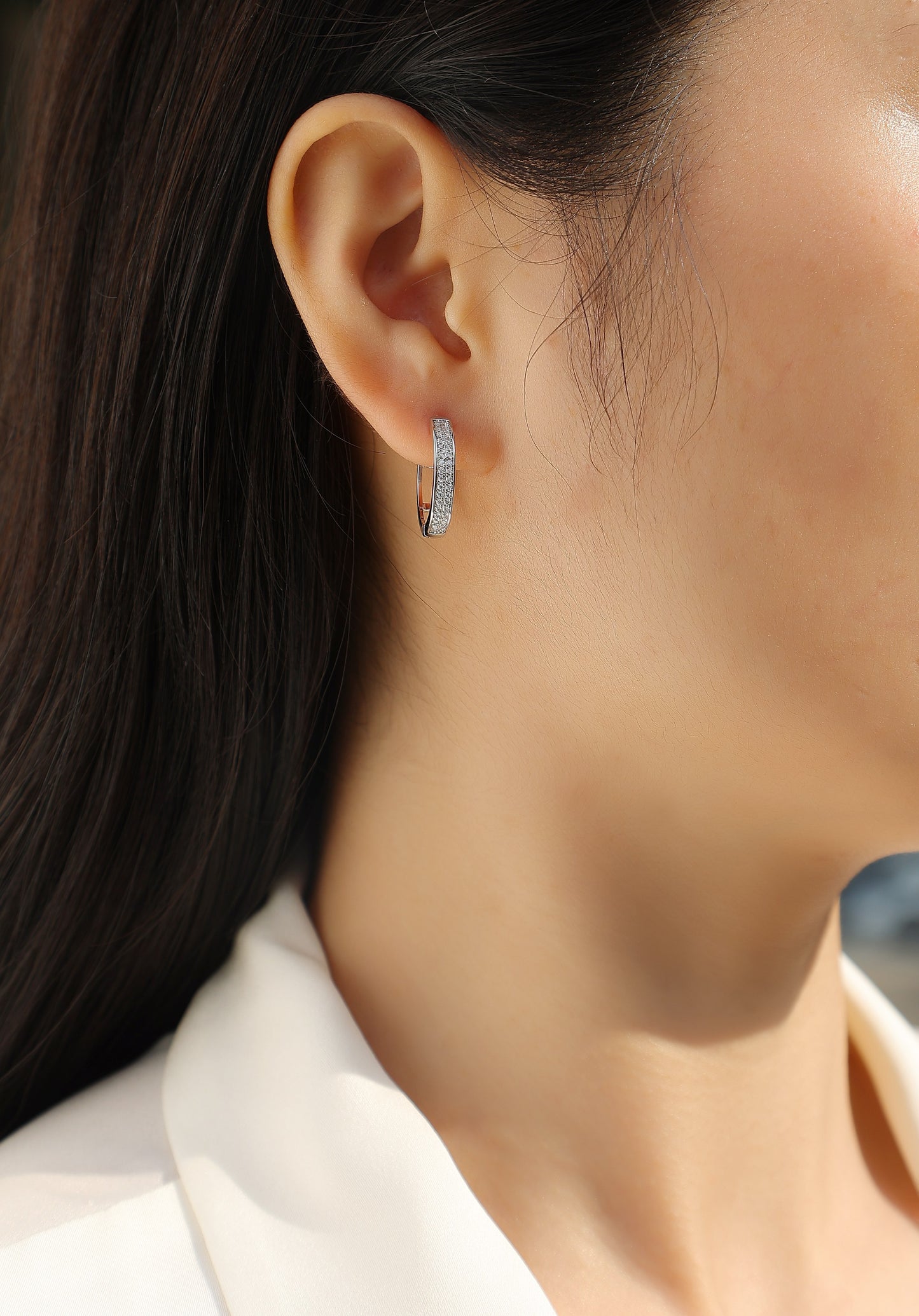 Firefly Light - Moissanite S925 Sterling Silver Earrings With Platinum-plated Stud Earrings, Fashionable, Trendy And Affordable Diamond Jewelry