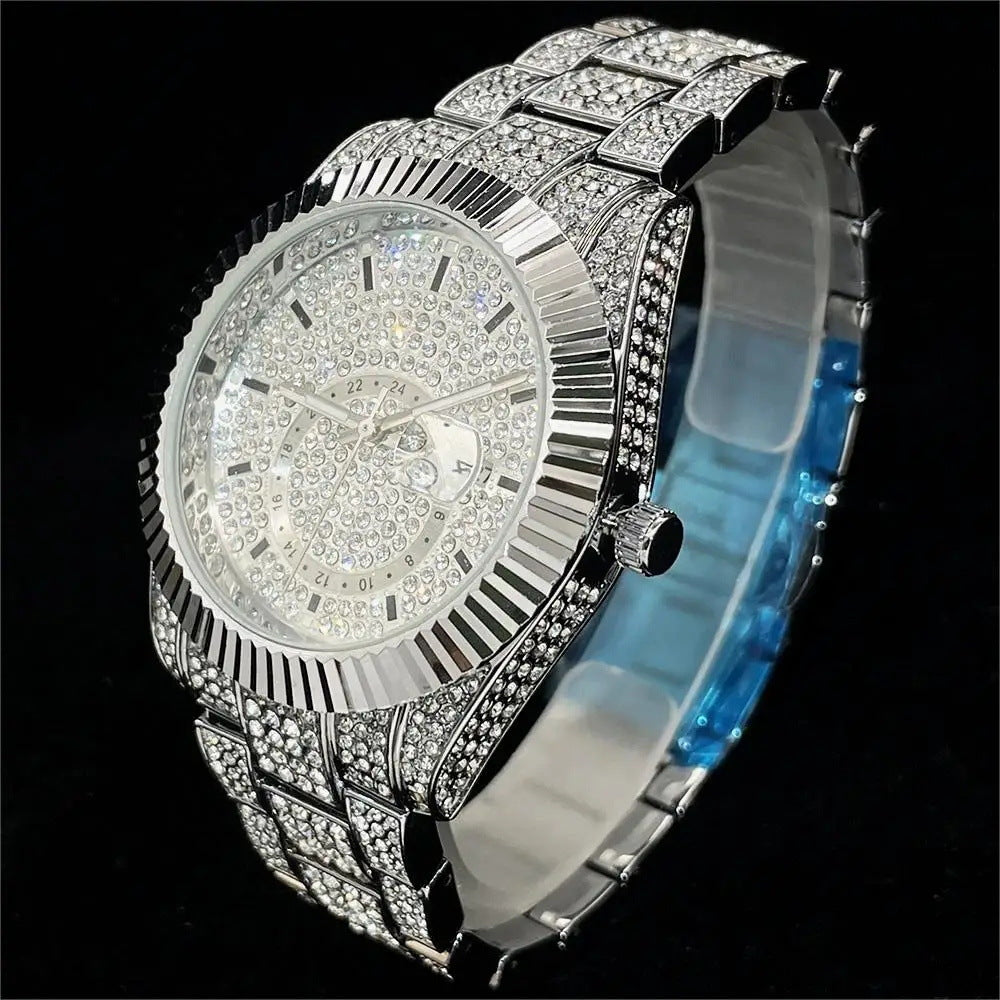 💎 Classic Iced-Out Watch