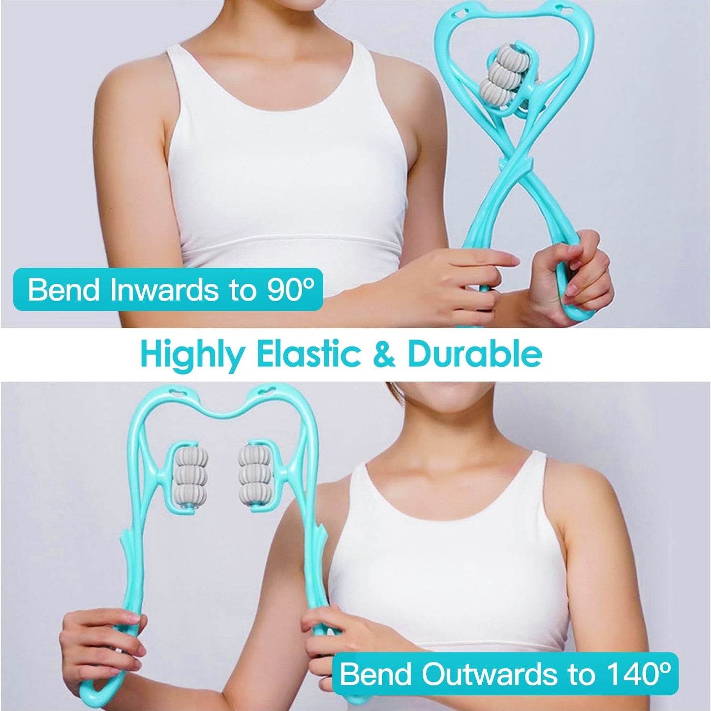 Neck Roller Massager 360 Rotatable Trigger Point Roller Portable Massager With 6 Balls For Neck Leg Thigh Foot Pain Relief