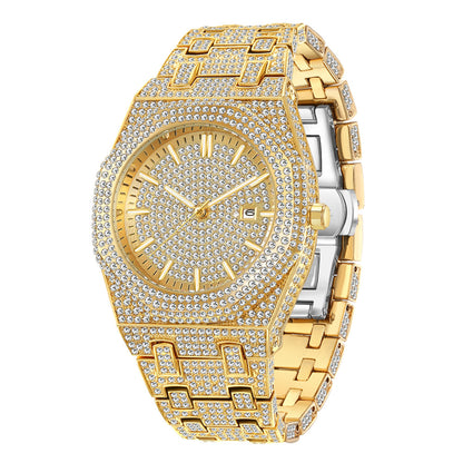 💎 Heavy Iced-Out Hip Hop Watch