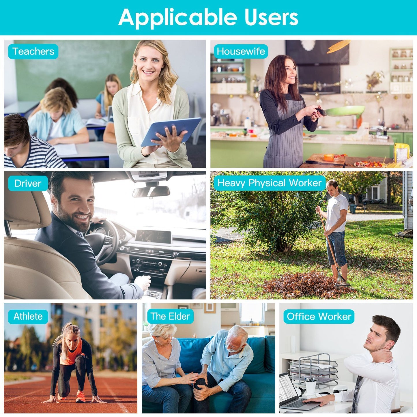 Neck Roller Massager 360 Rotatable Trigger Point Roller Portable Massager With 6 Balls For Neck Leg Thigh Foot Pain Relief